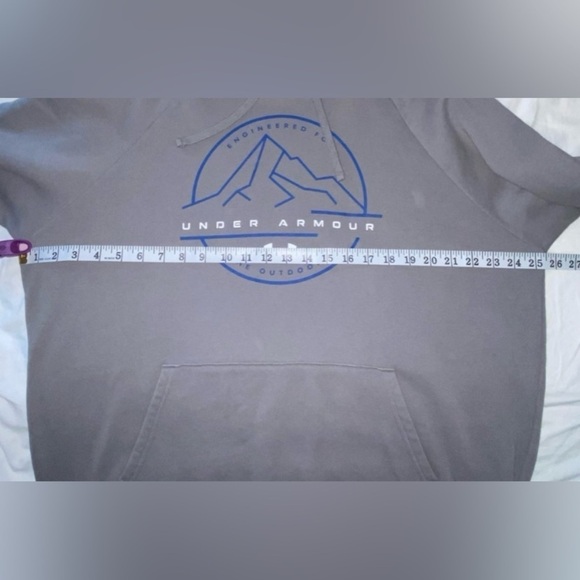 2/49$ Men's Under Armour Rival Fleece Mountain Key gray Hoodie size Large - Picture 6 of 10